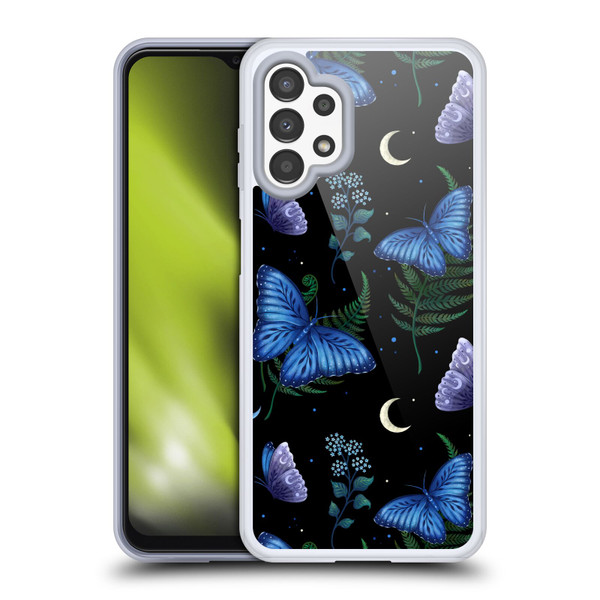 Episodic Drawing Pattern Blue Morpho Butterfly Soft Gel Case for Samsung Galaxy A13 (2022)