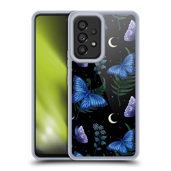 Episodic Drawing Pattern Blue Morpho Butterfly Soft Gel Case for Samsung Galaxy A53 5G (2022)