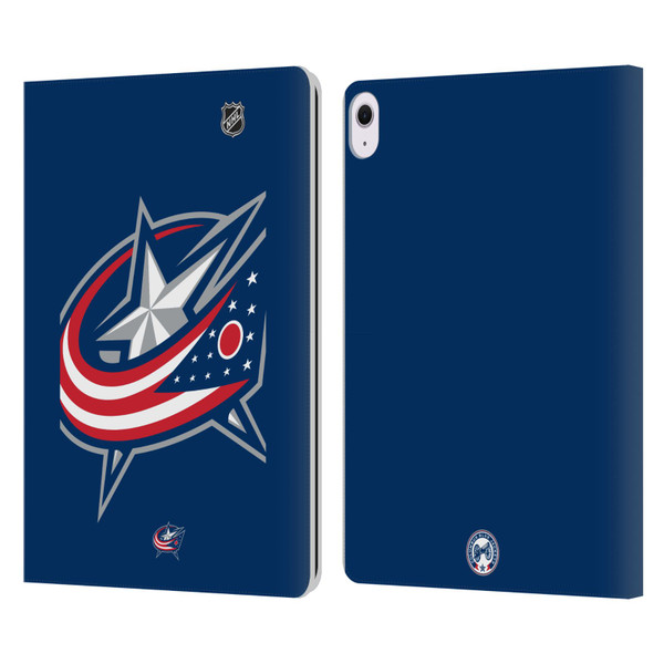 NHL Columbus Blue Jackets Oversized Leather Book Wallet Case Cover For Apple iPad Air 13 2024
