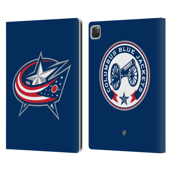 NHL Columbus Blue Jackets Plain Leather Book Wallet Case Cover For Apple iPad Pro 13 M4 2024