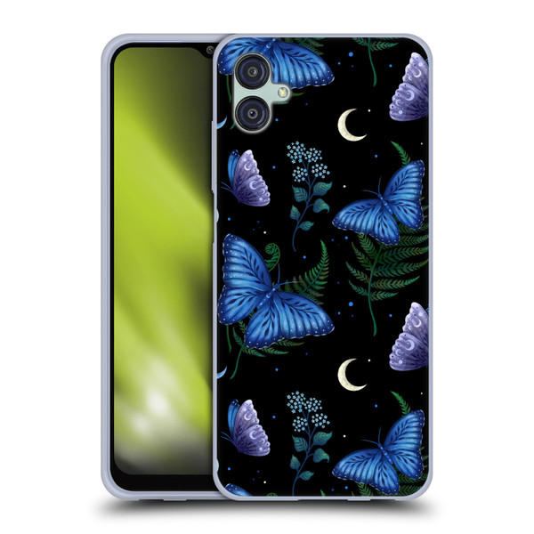 Episodic Drawing Pattern Blue Morpho Butterfly Soft Gel Case for Samsung Galaxy M04 5G / A04e