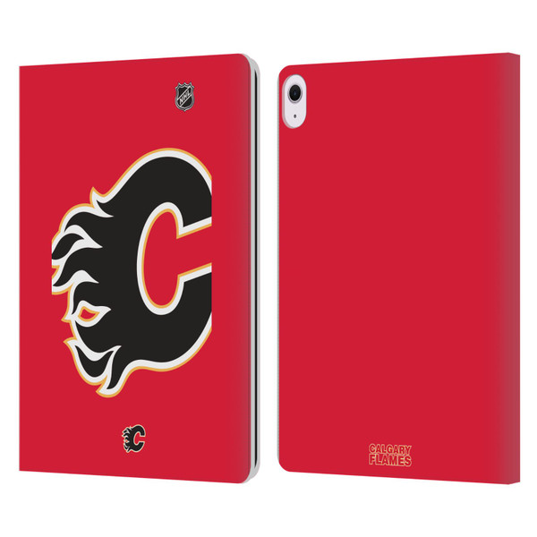 NHL Calgary Flames Oversized Leather Book Wallet Case Cover For Apple iPad Air 13 2024