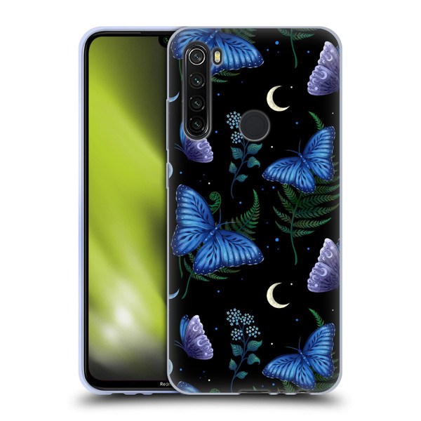 Episodic Drawing Pattern Blue Morpho Butterfly Soft Gel Case for Xiaomi Redmi Note 8T