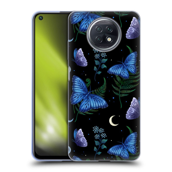Episodic Drawing Pattern Blue Morpho Butterfly Soft Gel Case for Xiaomi Redmi Note 9T 5G