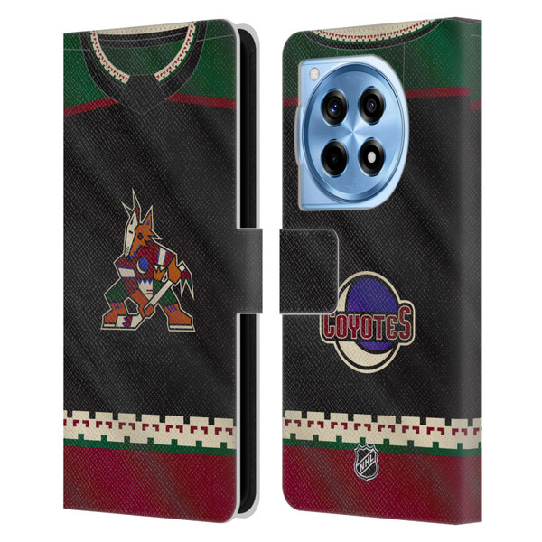 NHL Arizona Coyotes Jersey Leather Book Wallet Case Cover For OnePlus 12R