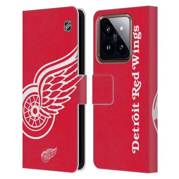 NHL Detroit Red Wings Oversized Leather Book Wallet Case Cover For Xiaomi 14