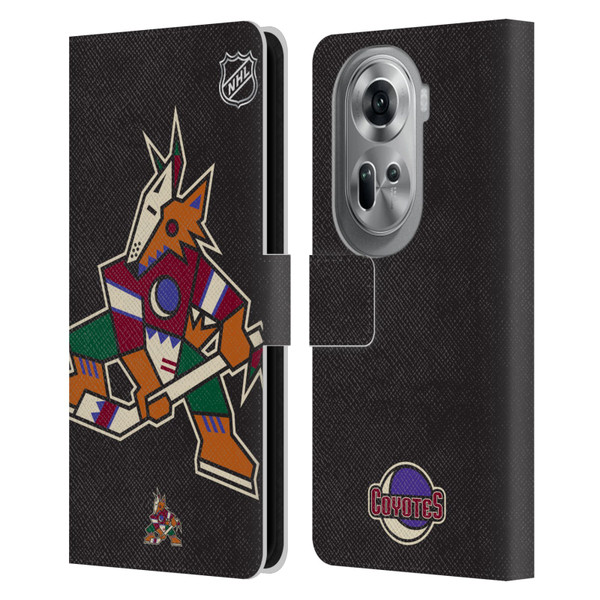 NHL Arizona Coyotes Oversized Leather Book Wallet Case Cover For OPPO Reno11 Pro