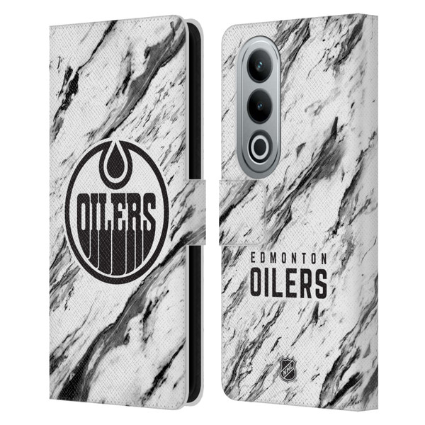 NHL Edmonton Oilers Marble Leather Book Wallet Case Cover For OPPO OnePlus Ace 3V 5G