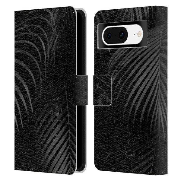 LebensArt Elegance in Black Palms Leather Book Wallet Case Cover For Google Pixel 8
