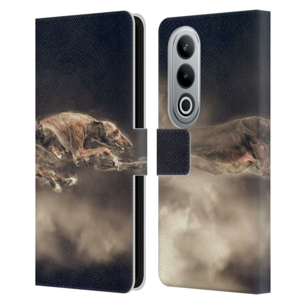Klaudia Senator Animal Art Greyhound Leather Book Wallet Case Cover For OPPO OnePlus Ace 3V 5G