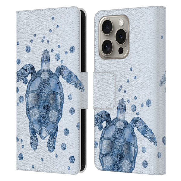 LebensArt Nature Turtle Leather Book Wallet Case Cover For Apple iPhone 16 Pro
