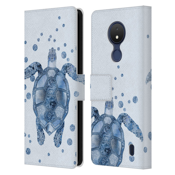 LebensArt Nature Turtle Leather Book Wallet Case Cover For Nokia C21