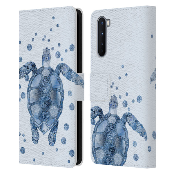 LebensArt Nature Turtle Leather Book Wallet Case Cover For OnePlus Nord 5G