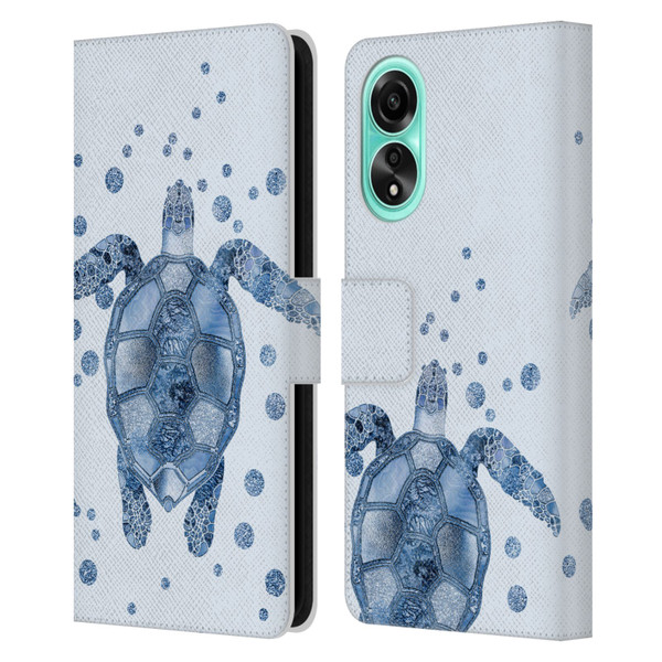 LebensArt Nature Turtle Leather Book Wallet Case Cover For OPPO A78 4G