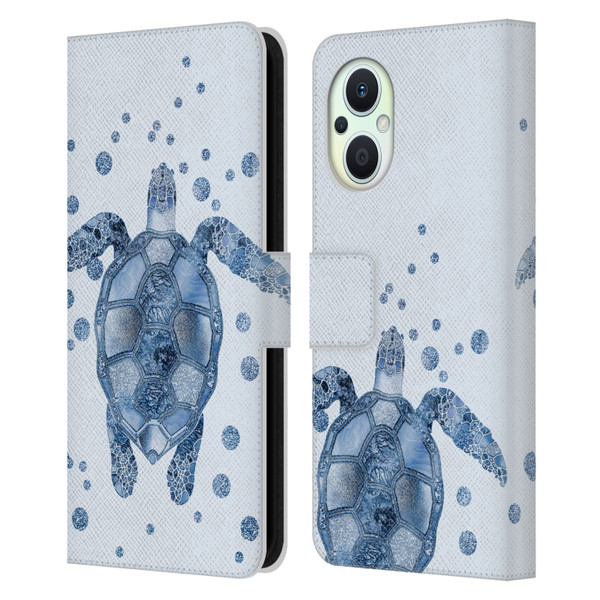 LebensArt Nature Turtle Leather Book Wallet Case Cover For OPPO Reno8 Lite