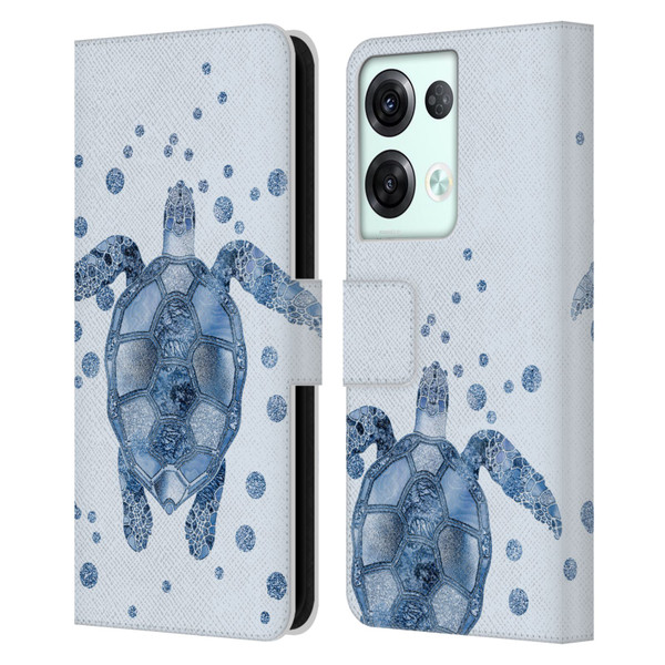LebensArt Nature Turtle Leather Book Wallet Case Cover For OPPO Reno8 Pro