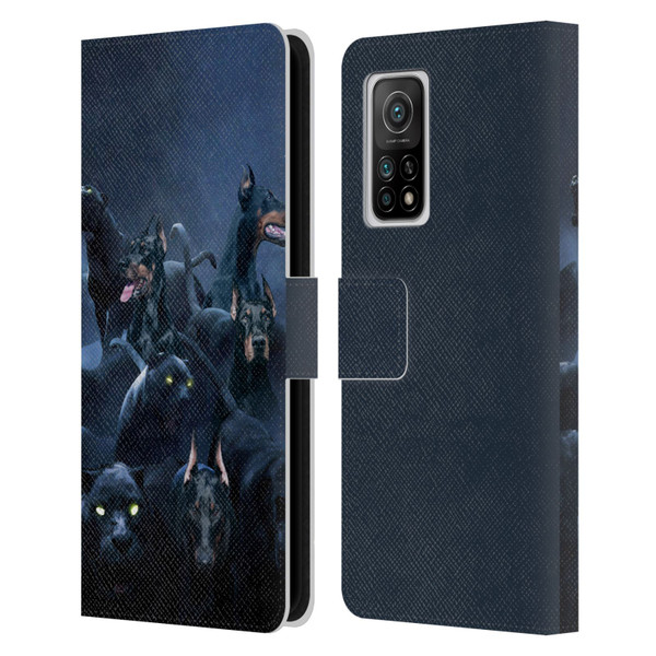 Klaudia Senator Animal Art Doberman Leather Book Wallet Case Cover For Xiaomi Mi 10T 5G