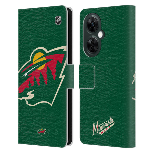 NHL Minnesota Wild Oversized Leather Book Wallet Case Cover For OnePlus Nord CE 3 Lite 5G