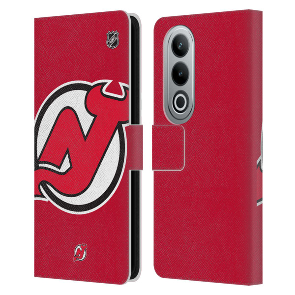 NHL New Jersey Devils Oversized Leather Book Wallet Case Cover For OPPO OnePlus Ace 3V 5G