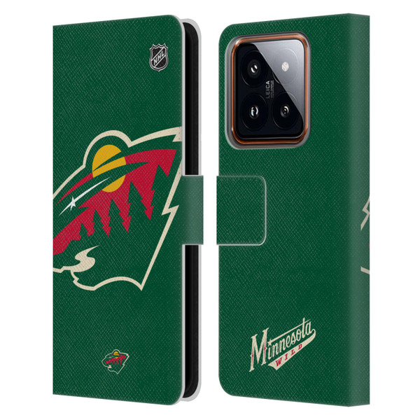 NHL Minnesota Wild Oversized Leather Book Wallet Case Cover For Xiaomi 14