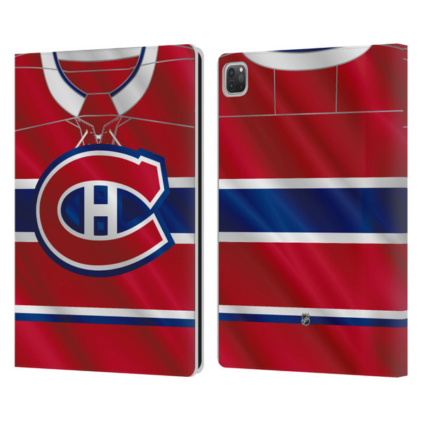 NHL Montreal Canadiens Jersey Leather Book Wallet Case Cover For Apple iPad Pro 13 M4 2024