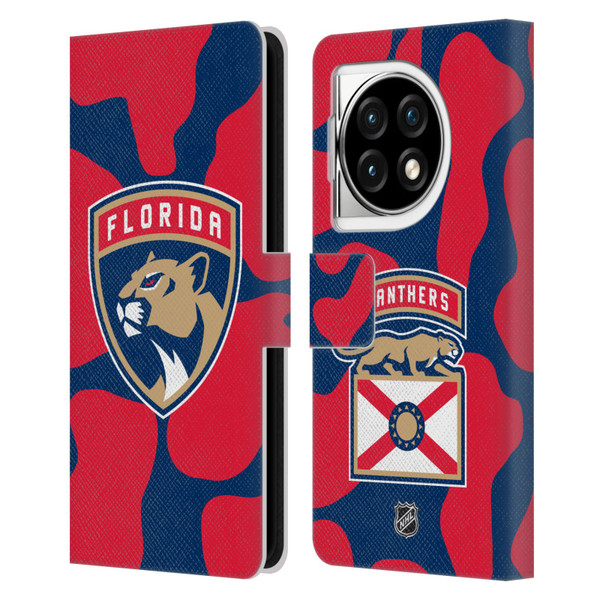 NHL Florida Panthers Cow Pattern Leather Book Wallet Case Cover For OPPO OnePlus Ace 3 5G