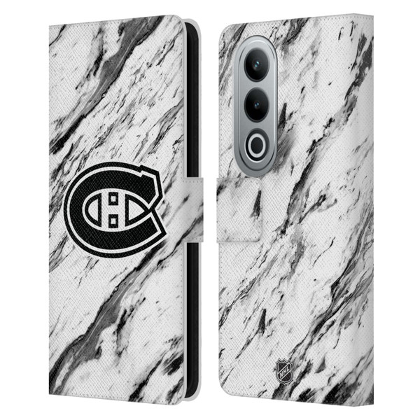 NHL Montreal Canadiens Marble Leather Book Wallet Case Cover For OPPO OnePlus Ace 3V 5G
