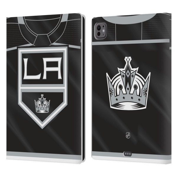 NHL Los Angeles Kings Jersey Leather Book Wallet Case Cover For Apple iPad Pro 11 M4 2024 NHL Los Angeles Kings Jersey Leather Book Wallet Case Cover For Apple iPad Pro 11 M4 2024
