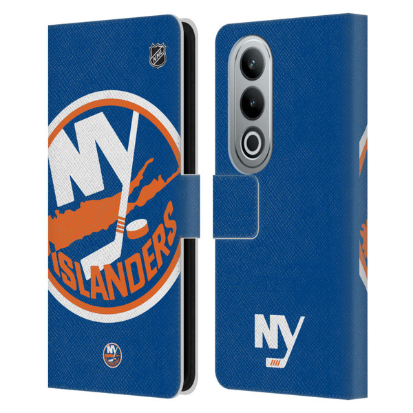NHL New York Islanders Oversized Leather Book Wallet Case Cover For OPPO OnePlus Ace 3V 5G