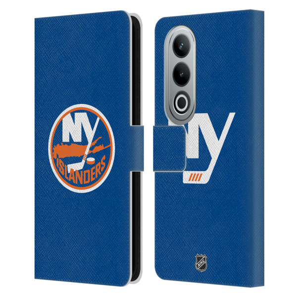 NHL New York Islanders Plain Leather Book Wallet Case Cover For OPPO OnePlus Ace 3V 5G