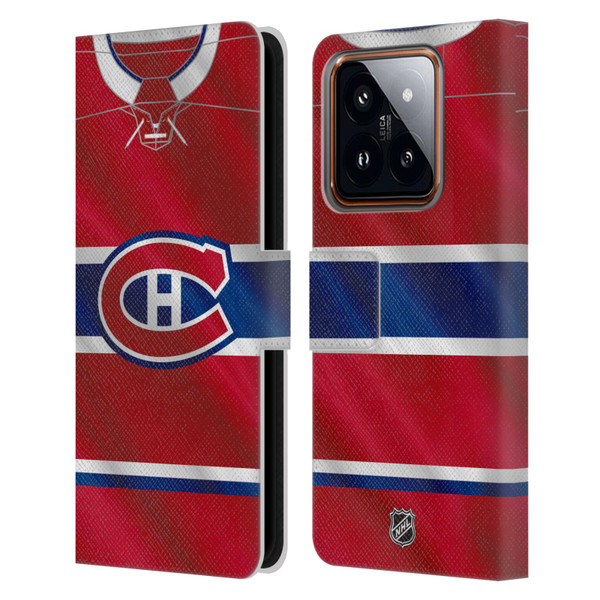 NHL Montreal Canadiens Jersey Leather Book Wallet Case Cover For Xiaomi 14
