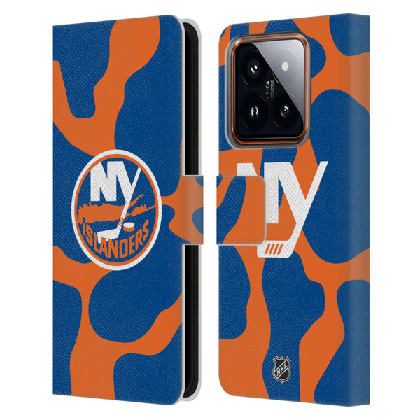 NHL New York Islanders Cow Pattern Leather Book Wallet Case Cover For Xiaomi 14