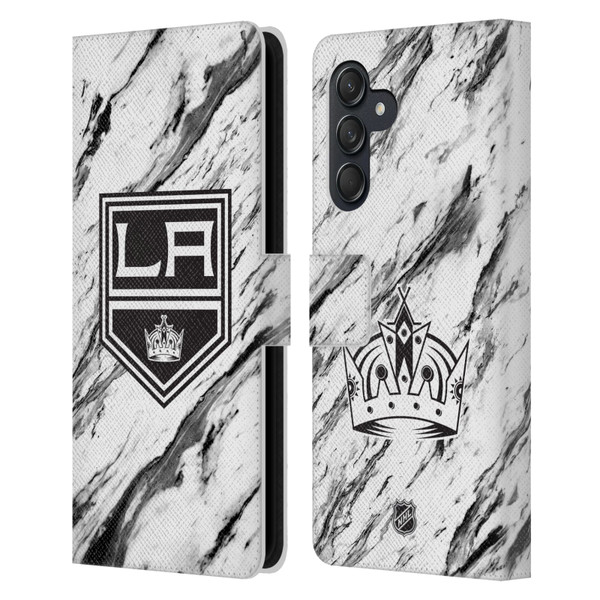 NHL Los Angeles Kings Marble Leather Book Wallet Case Cover For Samsung Galaxy M55 5G