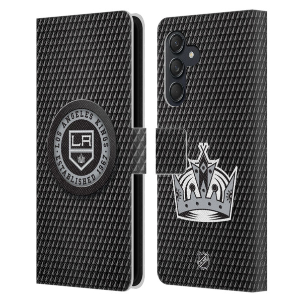NHL Los Angeles Kings Puck Texture Leather Book Wallet Case Cover For Samsung Galaxy M55 5G NHL Los Angeles Kings Puck Texture Leather Book Wallet Case Cover For Samsung Galaxy M55 5G