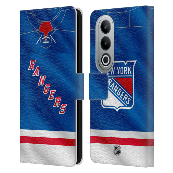 NHL New York Rangers Jersey Leather Book Wallet Case Cover For OPPO OnePlus Ace 3V 5G