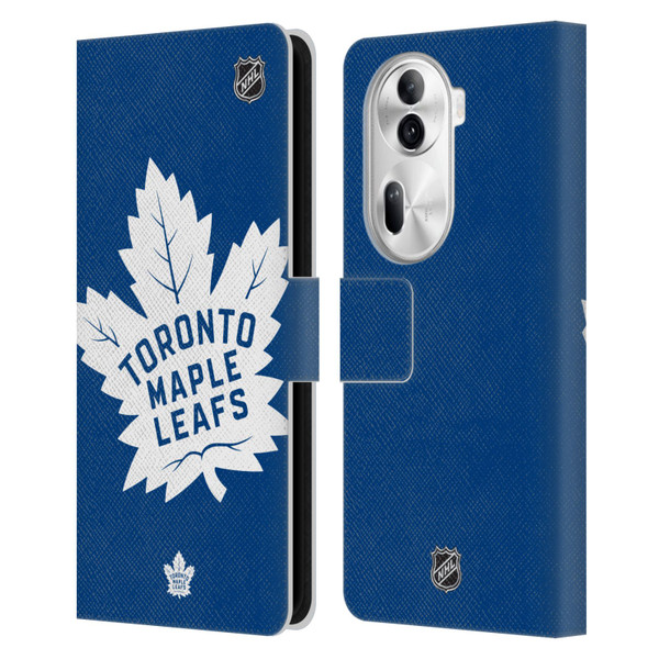 NHL Toronto Maple Leafs Oversized Leather Book Wallet Case Cover For OPPO Reno11