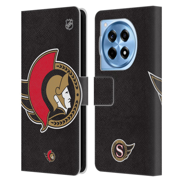 NHL Ottawa Senators Oversized Leather Book Wallet Case Cover For OnePlus 12R