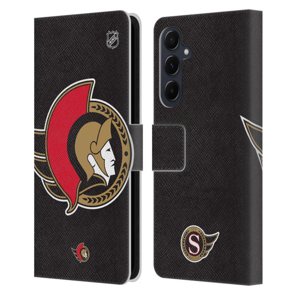 NHL Ottawa Senators Oversized Leather Book Wallet Case Cover For Samsung Galaxy A55 5G
