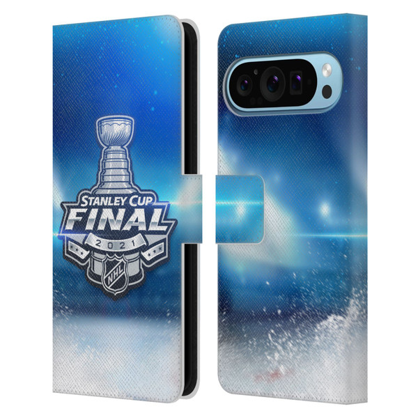 NHL 2021 Stanley Cup Final Stadium Leather Book Wallet Case Cover For Google Pixel 9 / Pixel 9 Pro