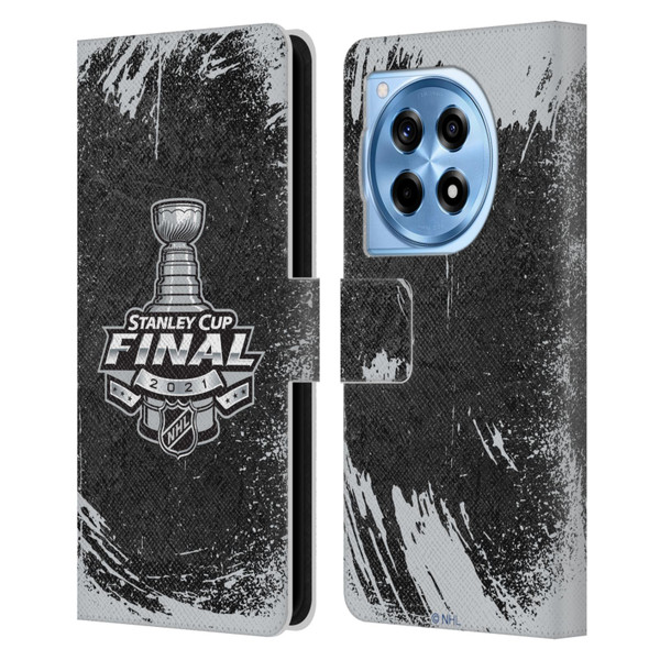 NHL 2021 Stanley Cup Final Distressed Leather Book Wallet Case Cover For OnePlus 12R