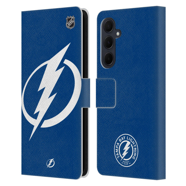 NHL Tampa Bay Lightning Oversized Leather Book Wallet Case Cover For Samsung Galaxy A35 5G