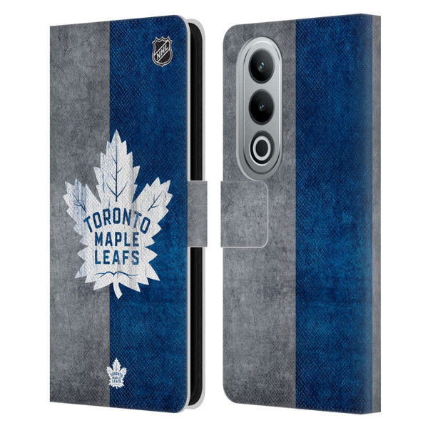 NHL Toronto Maple Leafs Half Distressed Leather Book Wallet Case Cover For OPPO OnePlus Ace 3V 5G