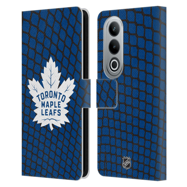 NHL Toronto Maple Leafs Net Pattern Leather Book Wallet Case Cover For OPPO OnePlus Ace 3V 5G