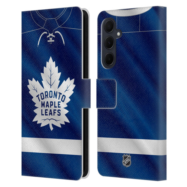 NHL Toronto Maple Leafs Jersey Leather Book Wallet Case Cover For Samsung Galaxy A35 5G