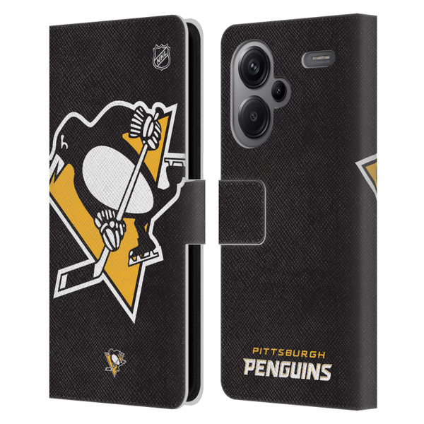 NHL Pittsburgh Penguins Oversized Leather Book Wallet Case Cover For Xiaomi Redmi Note 13 Pro Plus 5G