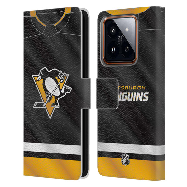 NHL Pittsburgh Penguins Jersey Leather Book Wallet Case Cover For Xiaomi 14