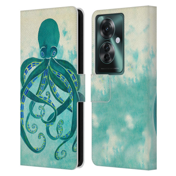 Cat Coquillette Sea Octopus Leather Book Wallet Case Cover For OPPO Reno11 F 5G / F25 Pro 5G