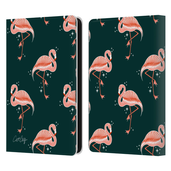Cat Coquillette Tropical Wildlife Flamingo Sparkles Leather Book Wallet Case Cover For Amazon Kindle 11th Gen 6in 2022