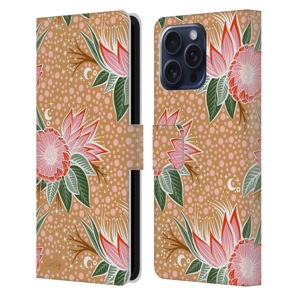 Cat Coquillette Tropical Wildlife Protea Bloom Leather Book Wallet Case Cover For Apple iPhone 16 Pro Max
