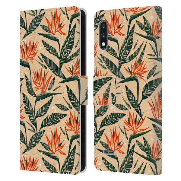 Cat Coquillette Tropical Wildlife Bird Of Paradise Leather Book Wallet Case Cover For LG K22